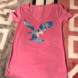 BNWOT American Eagle outfitters tropical logo tee